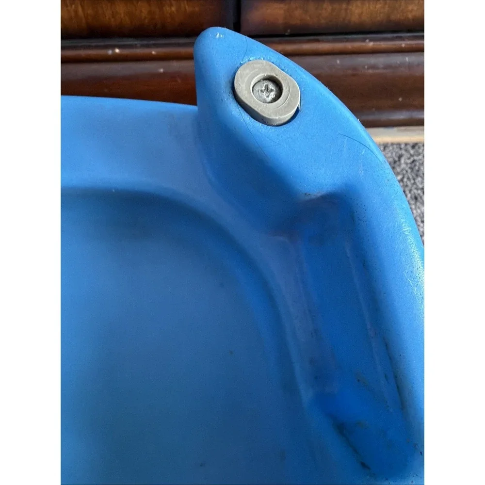 Vtg 1990's Fisher Price Grow With Me Booster Chair Seat Strap Toddler Red Blue